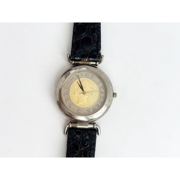 Republica Italiana Gold Coin Becora Vintage Women's Wristwatch - 25mm - WORKS! - Picture 5 of 12